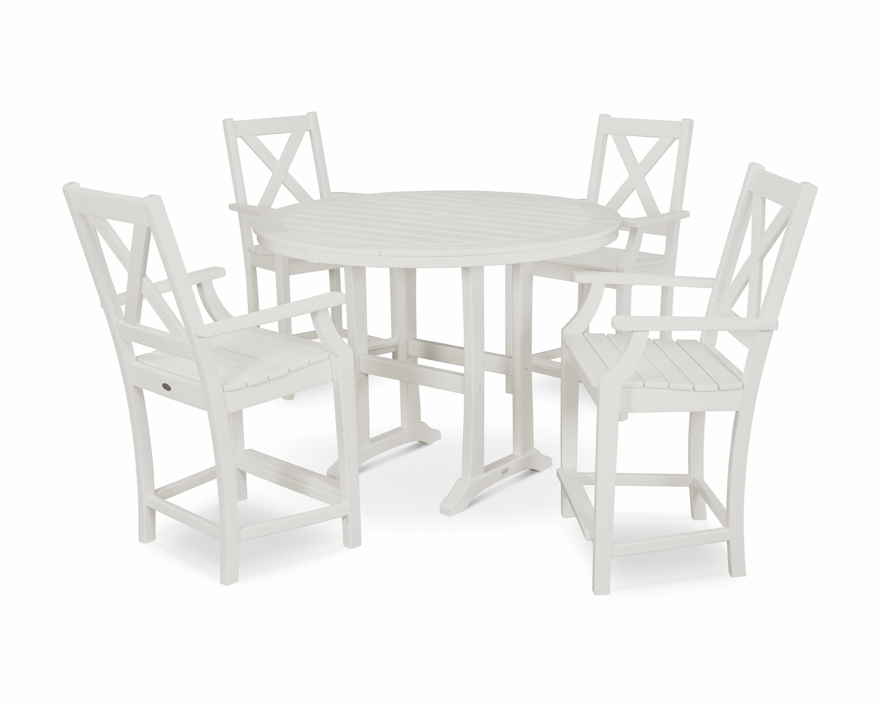 Braxton 5-Piece Nautical Trestle Arm Chair Counter Set