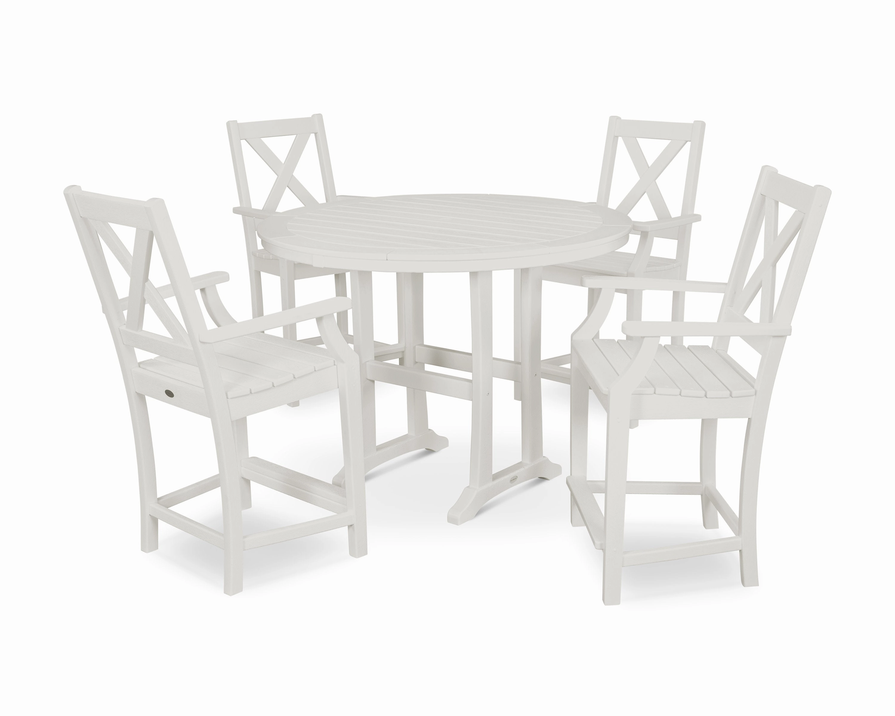 Braxton 5-Piece Nautical Trestle Arm Chair Counter Set