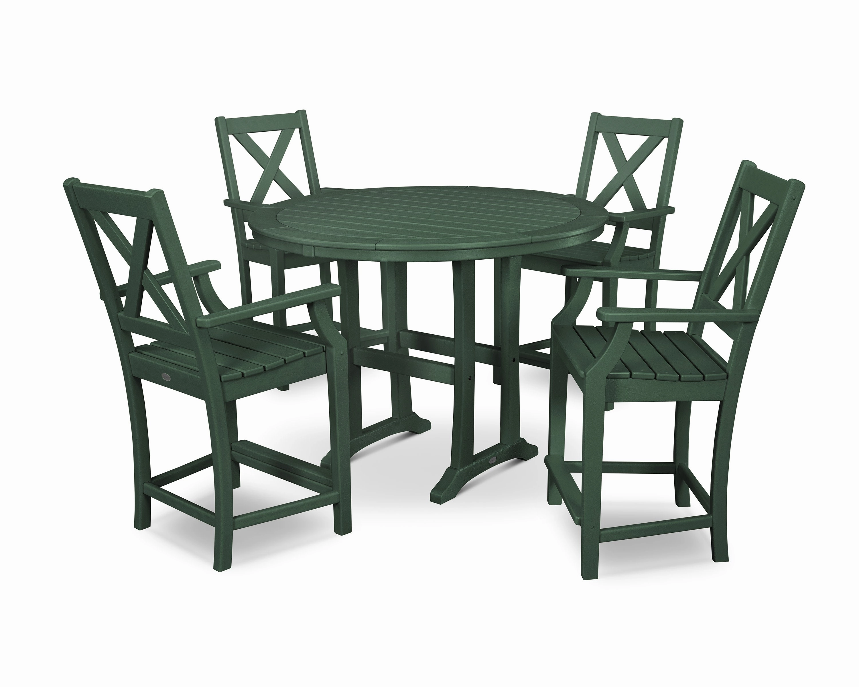 Braxton 5-Piece Nautical Trestle Arm Chair Counter Set