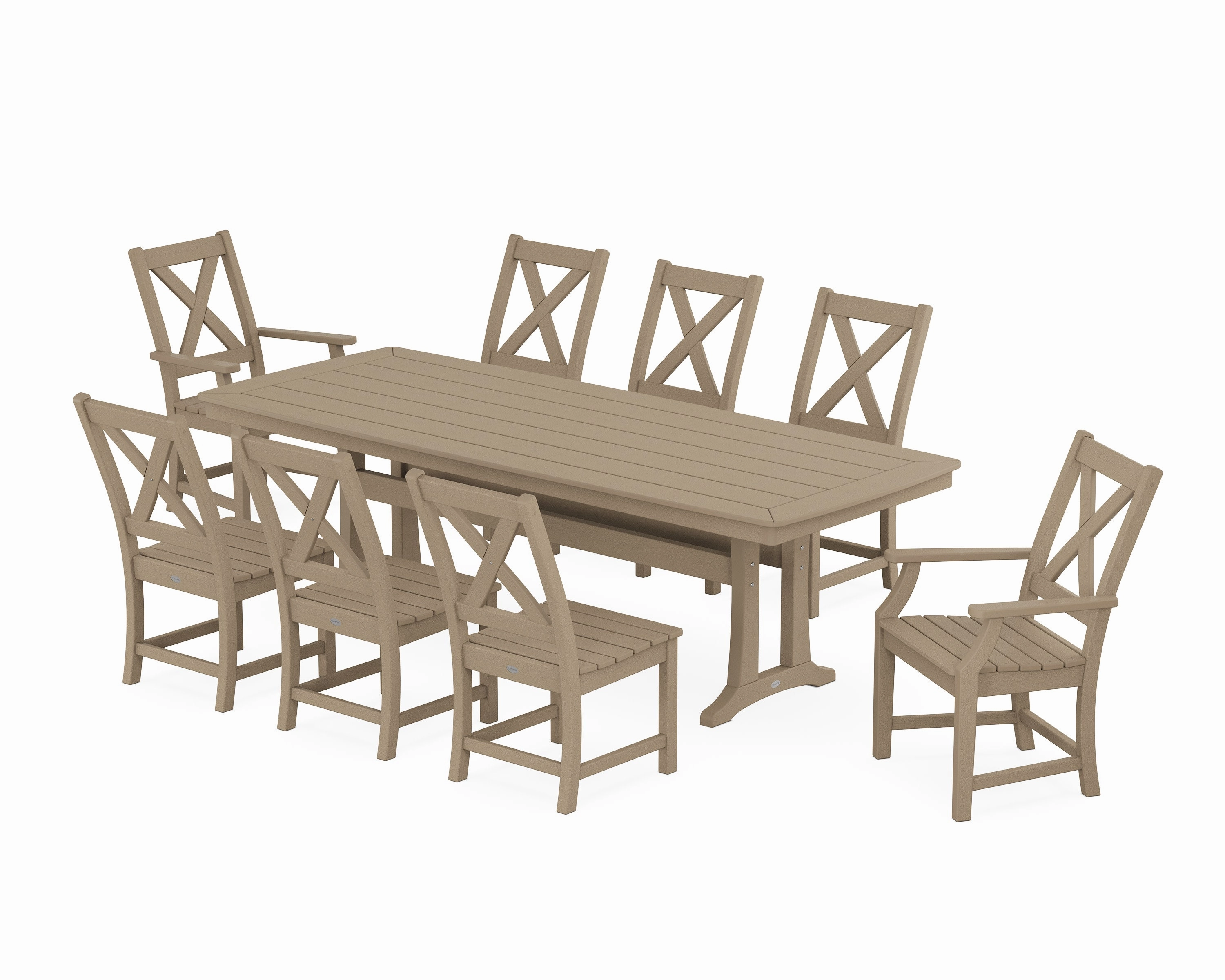 Braxton 9-Piece Dining Set with Trestle Legs