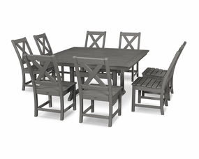 Braxton 9-Piece Nautical Trestle Dining Setoutdoor patio furniture set