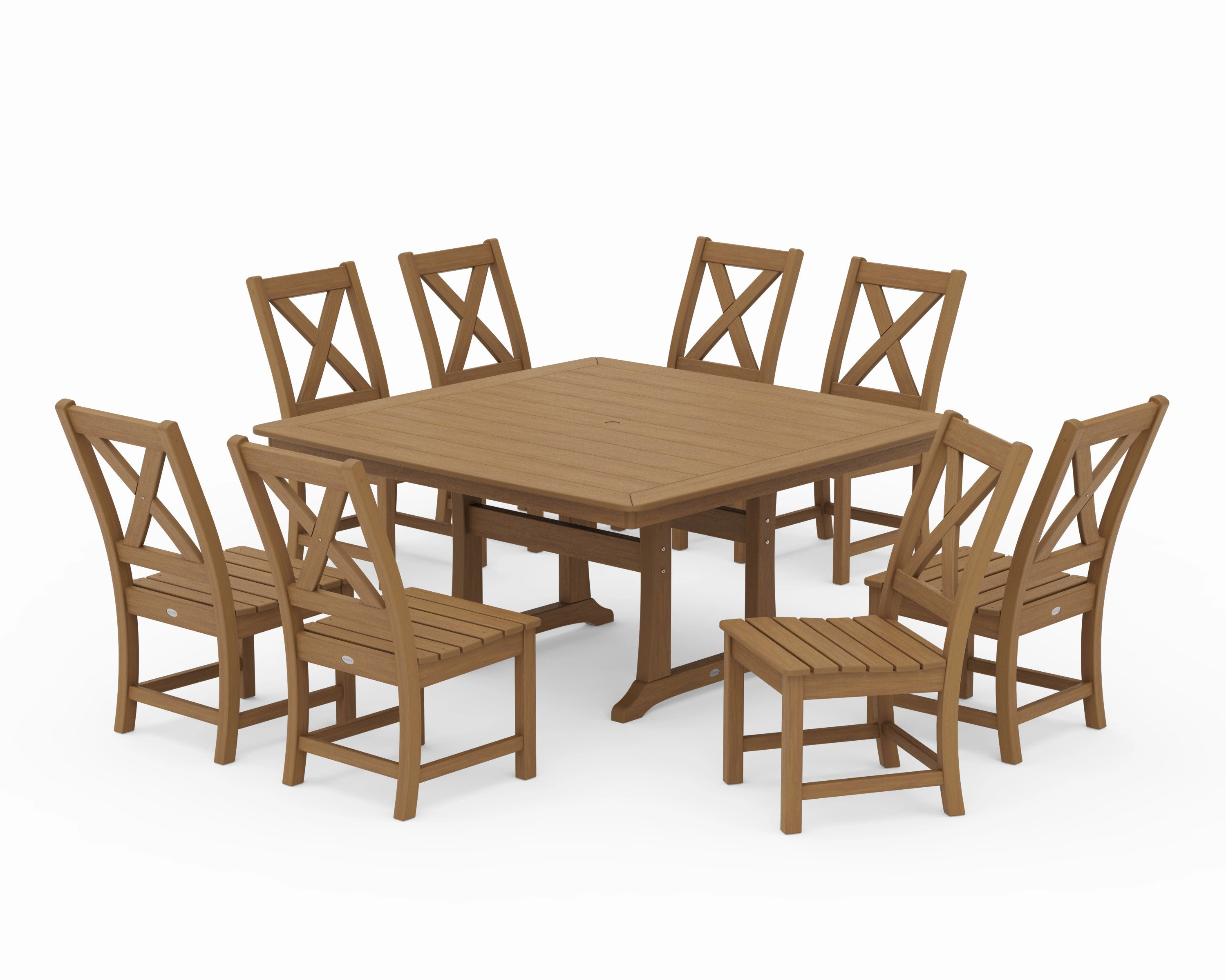 Braxton 9-Piece Nautical Trestle Dining Set