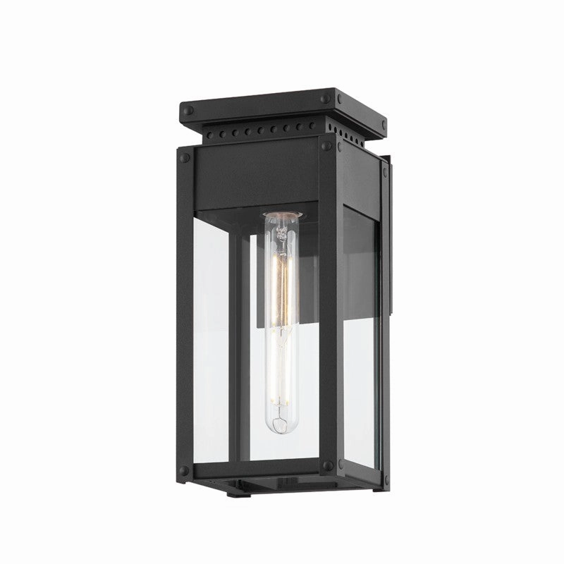 Braydan One Light Outdoor Wall Sconce Textured BlackOutdoor wall sconces with motion sensor