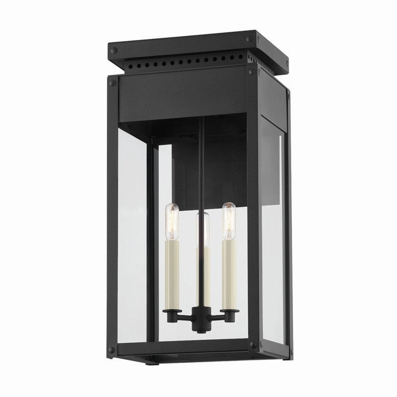 Braydan Three Light Outdoor Wall Sconce Textured BlackOutdoor wall sconces with motion sensor