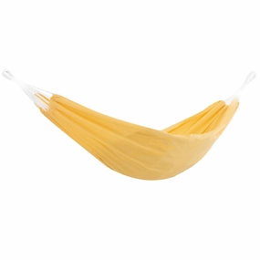 Brazilian Style Polyester Hammock - Yellow outdoor hammock with stand and canopy