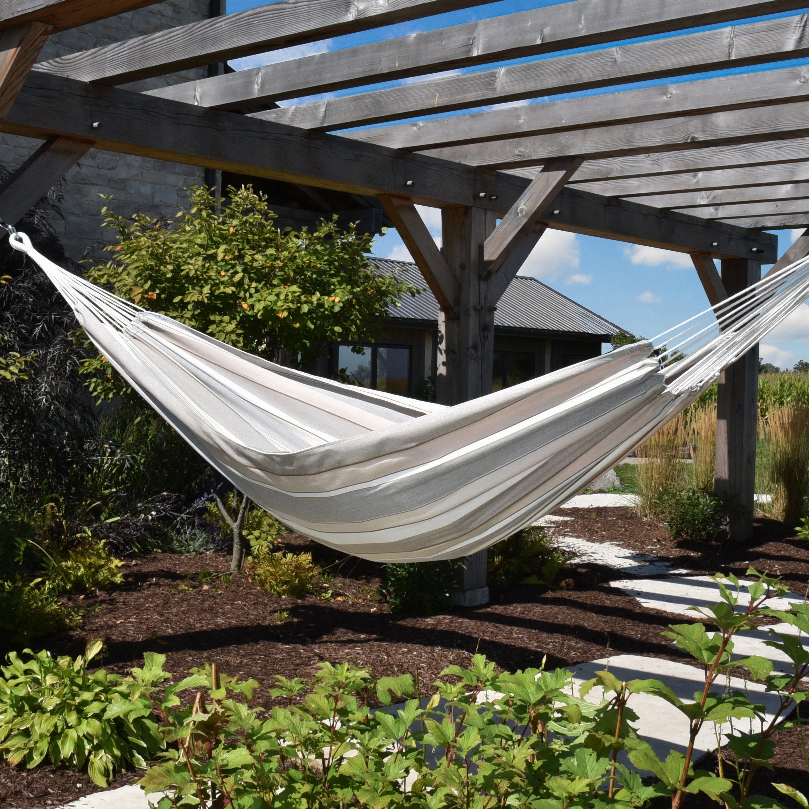 Brazilian Style Sunbrella Hammock - Dove
