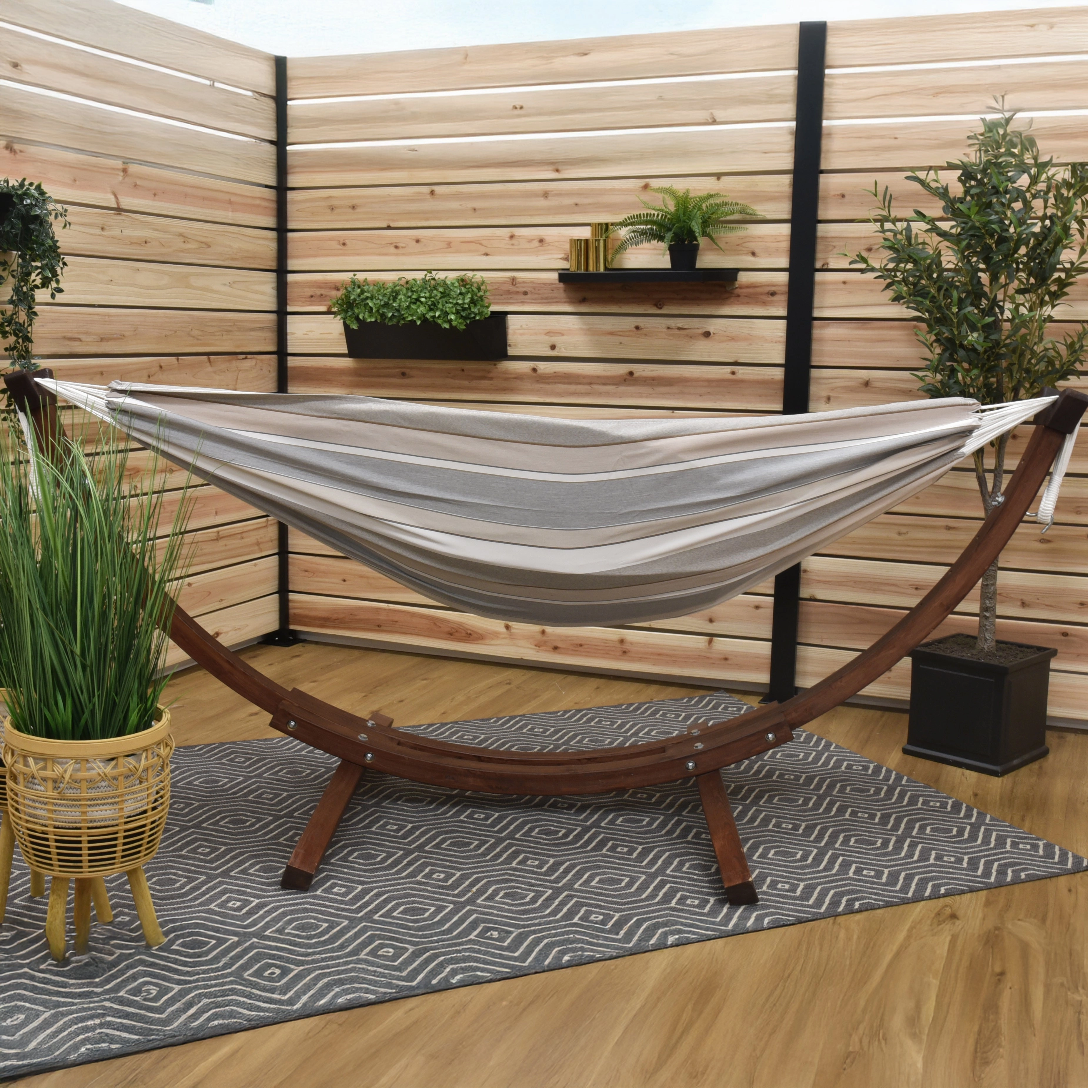 Brazilian Style Sunbrella Hammock - Dove