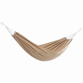 Brazilian Style Sunbrella Hammock - Sand lightweight portable hammock for camping