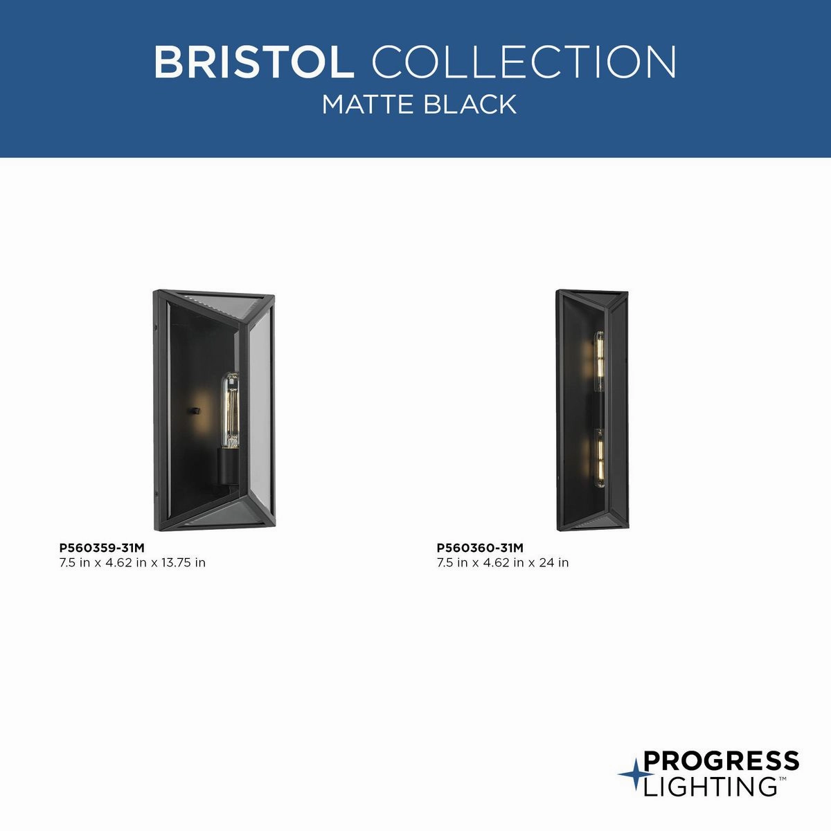 Bristol One Light Outdoor Wall Lantern Matte Black
