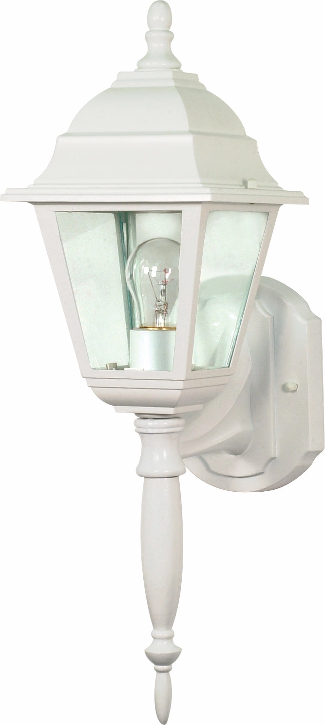 Briton One Light Wall Lantern WhiteOutdoor wall sconces with motion sensor