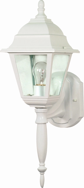 Briton One Light Wall Lantern WhiteOutdoor wall sconces with motion sensor