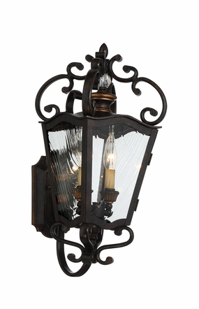 Brixton Ivy Two Light Outdoor Lantern Terraza Village Aged Patina W/Outdoor wall sconces with motion sensor