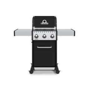Broil King Baron 320 PRO 3-Burner Gas Grill stainless steel BBQ grill with side table
