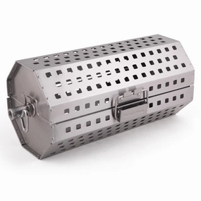 Broil King BBQ Rotisserie Tumble Basket outdoor kitchen cooking station with sink