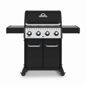 Broil King Crown 420 Gas Grill with 4 Stainless Steel Dual-Tube Burners compact BBQ grill for small spaces