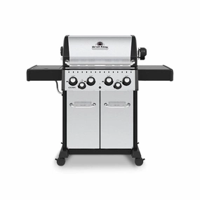 Broil King Crown S 490 Gas Grill with 4 Stainless steel Dual-Tube Burners compact BBQ grill for small spaces