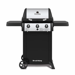 Broil King Gem 310 Gas Grill Liquid Propane - 814154 stainless steel BBQ grill with side table