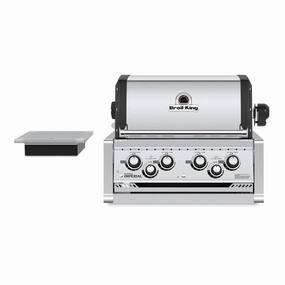 Broil King Imperial S 490 Built-In Grill stainless steel BBQ grill with side table