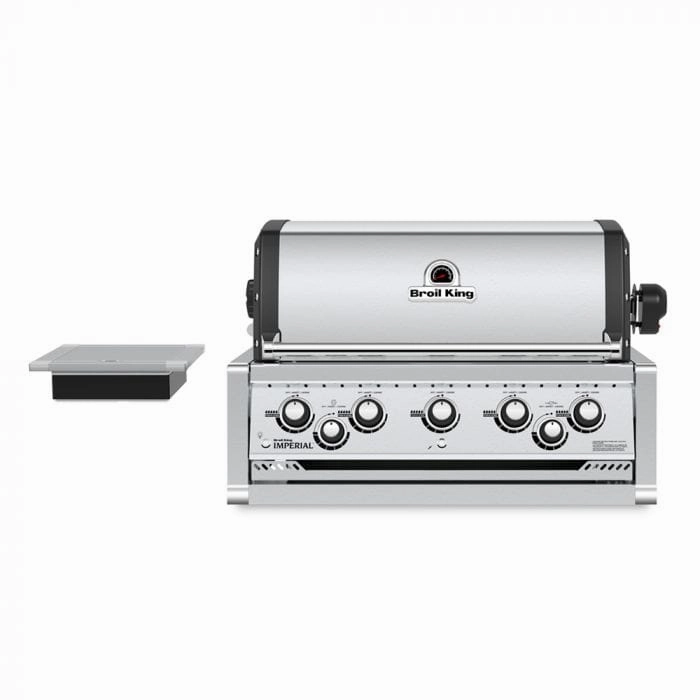 Broil King Imperial S 590 Built-In Grill stainless steel BBQ grill with side table