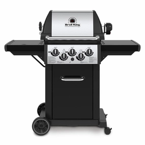 Broil King Monarch 390 Gas Grill with 3 stainless Steel Dual-Tube Burners compact BBQ grill for small spaces