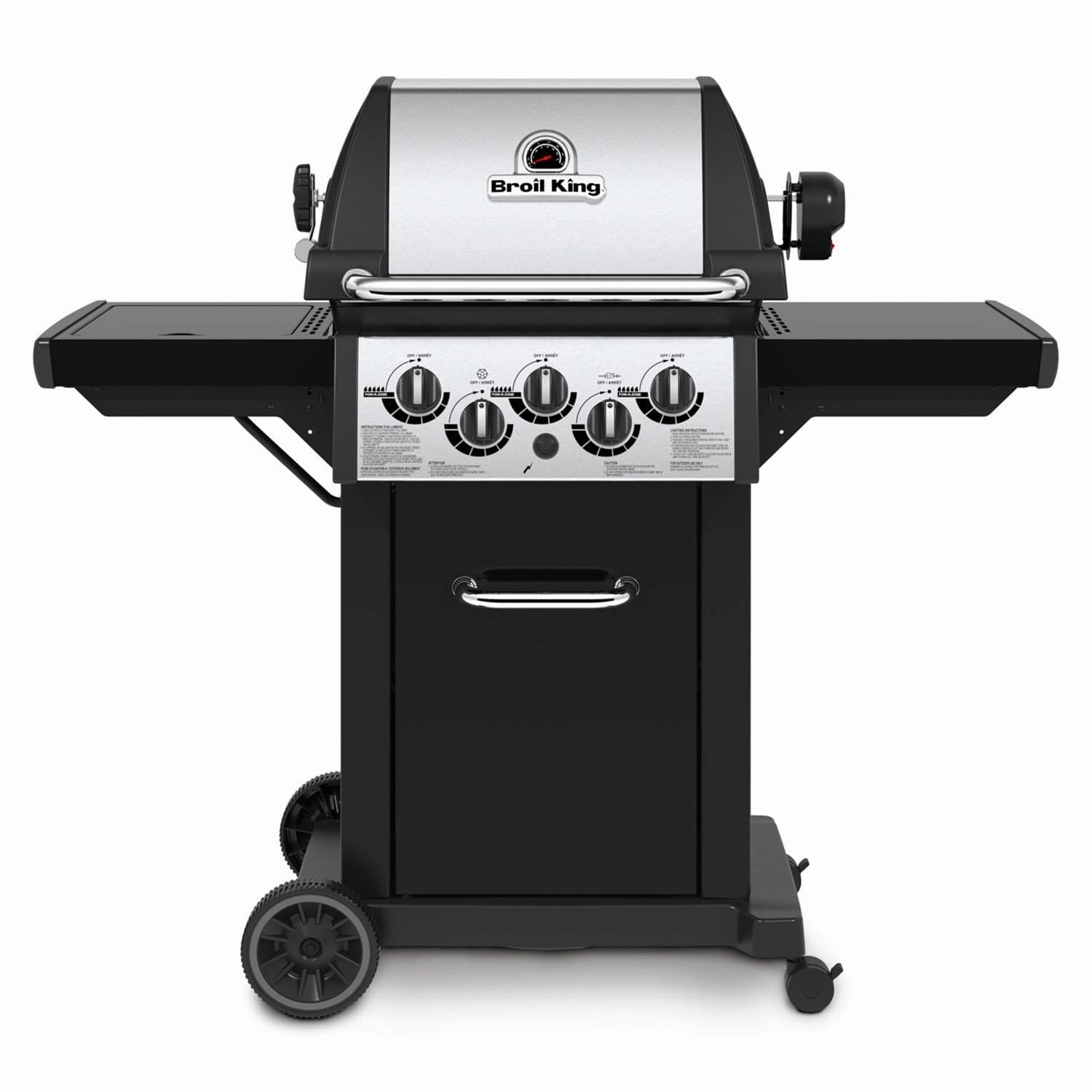 Broil King Monarch 390 Gas Grill with 3 stainless Steel Dual-Tube Burners compact BBQ grill for small spaces
