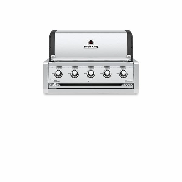 Broil King Regal S 520 Built-In Grill Head stainless steel BBQ grill with side table