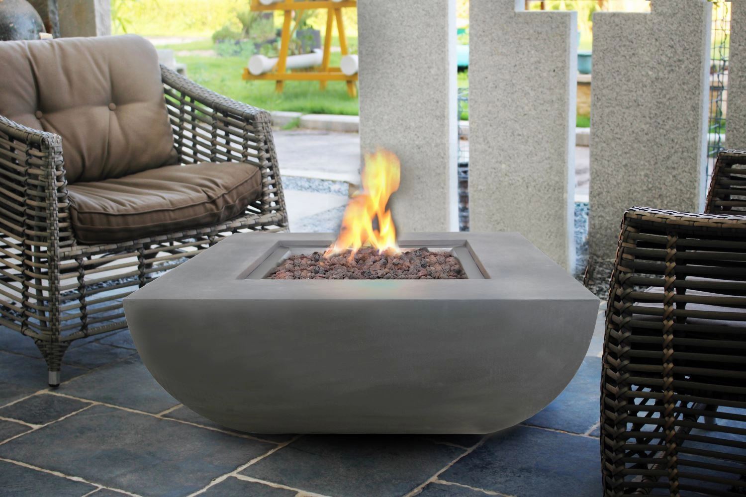 Bromo Concrete Lava Stone Fire Pit (Modeno)  Propane