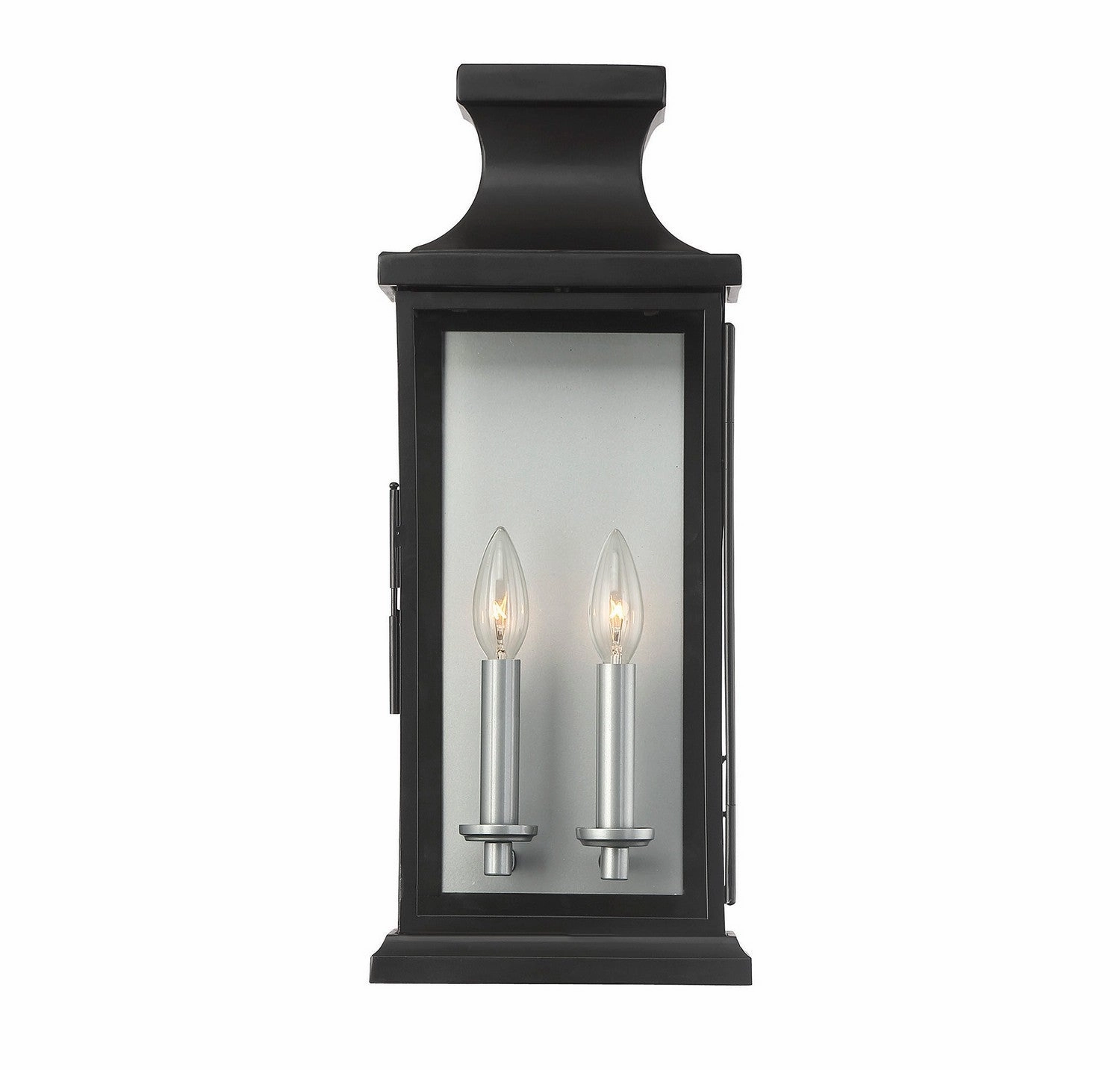 Brooke Two Light Wall Lantern Black