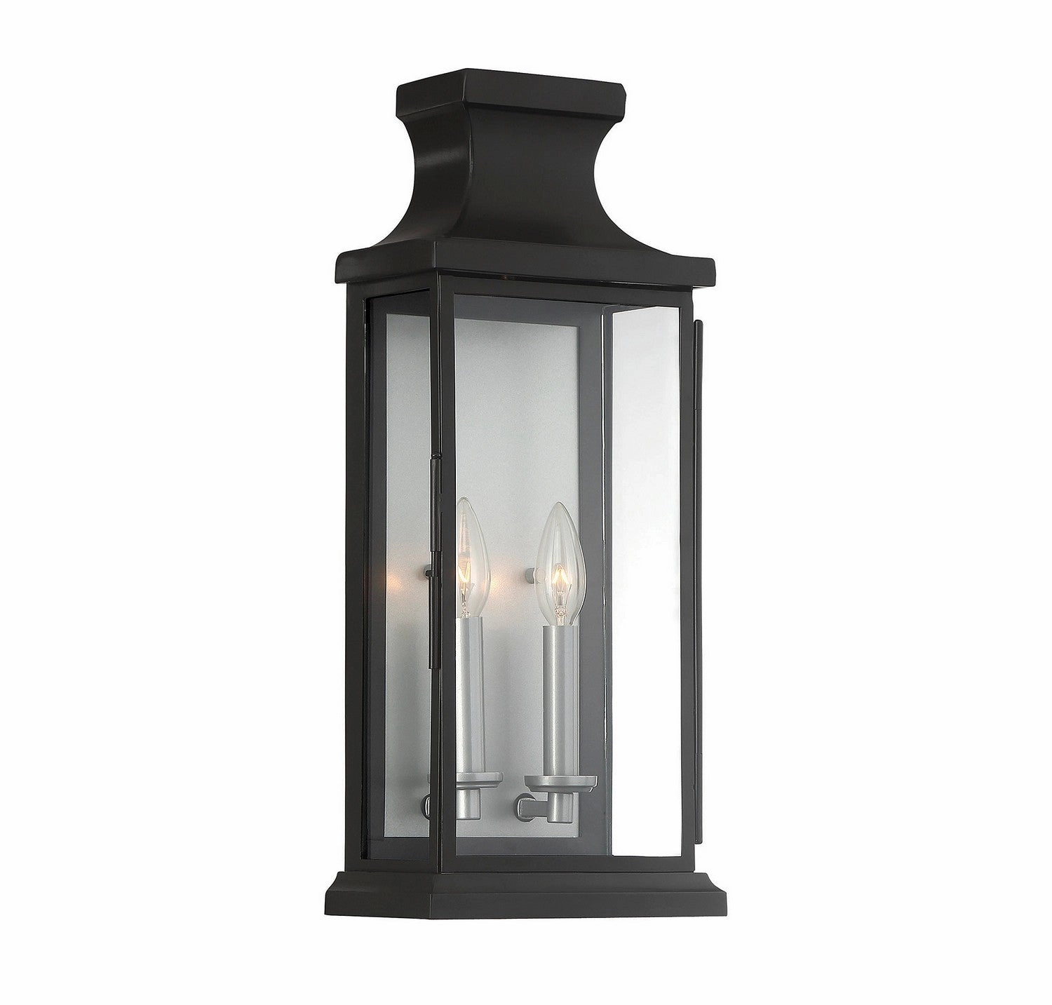 Brooke Two Light Wall Lantern Black