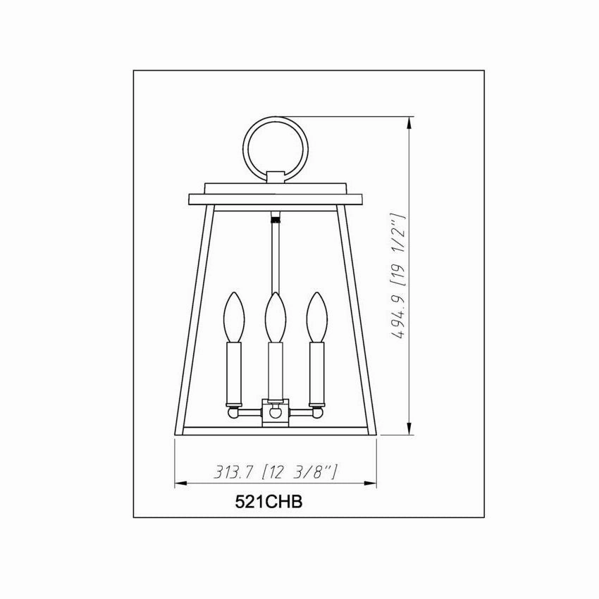 Broughton 4-Light 12.5"  Outdoor Pendant