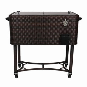 Bui Viem 80QT Rolling Wicker Patio Cooleroutdoor patio furniture set