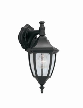 Builder Cast Aluminum One Light Wall Lantern BlackOutdoor wall sconces with motion sensor