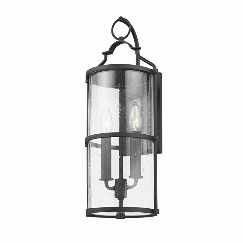 Burbank Two Light Outdoor Wall Sconce Textured BlackOutdoor wall sconces with motion sensor