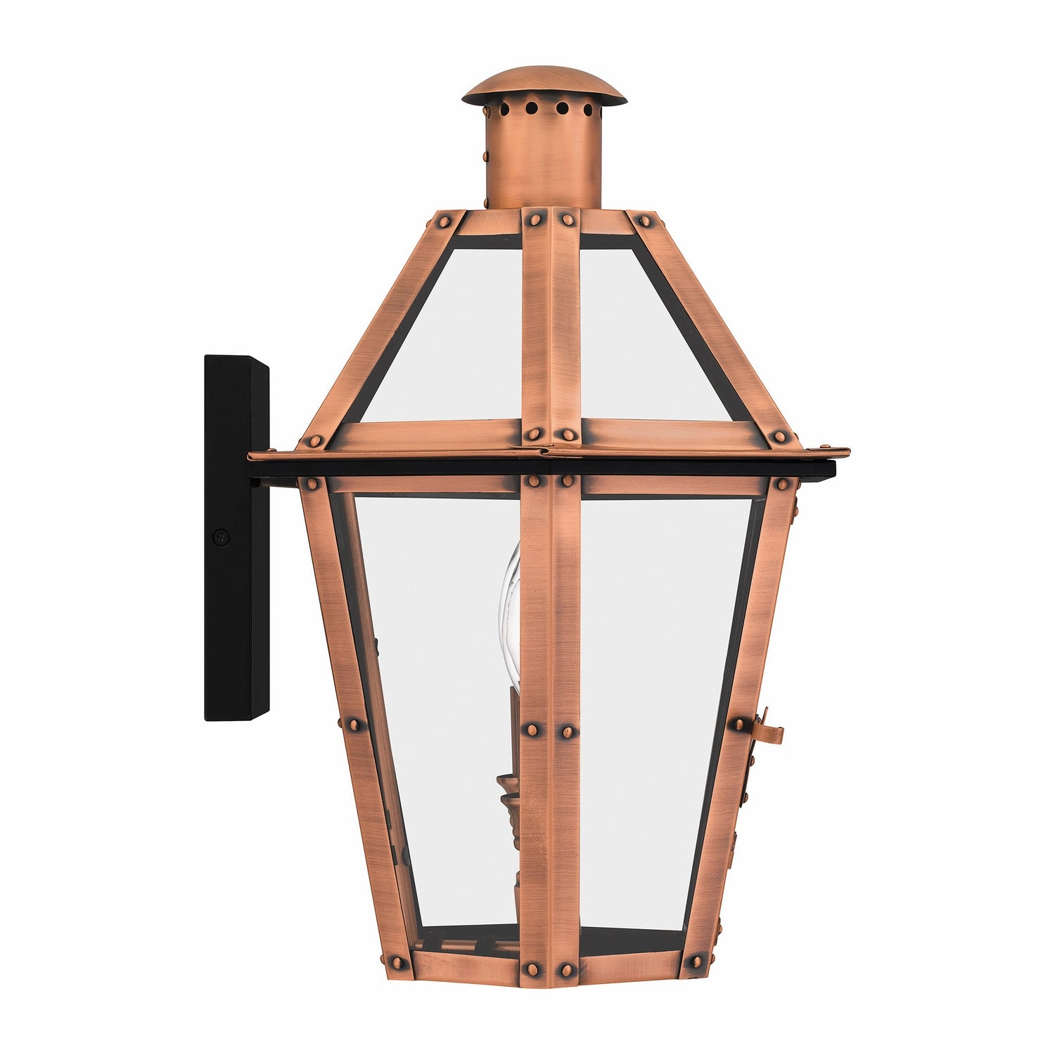 Burdett Two Light Outdoor Wall Lantern Aged Copper