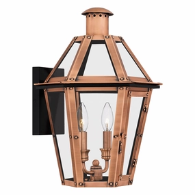 Burdett Two Light Outdoor Wall Lantern Aged CopperOutdoor wall sconces with motion sensor