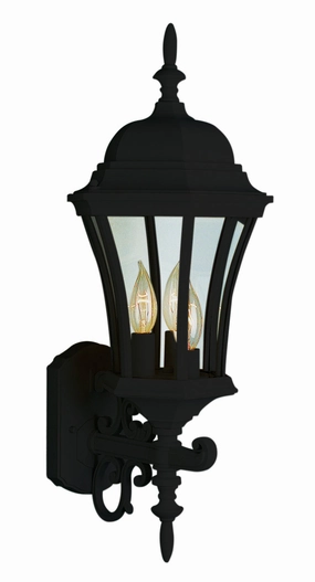 Burlington II Three Light Wall Lantern BlackOutdoor wall sconces with motion sensor