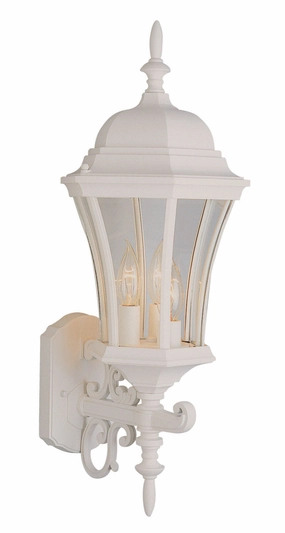 Burlington II Three Light Wall Lantern WhiteOutdoor wall sconces with motion sensor