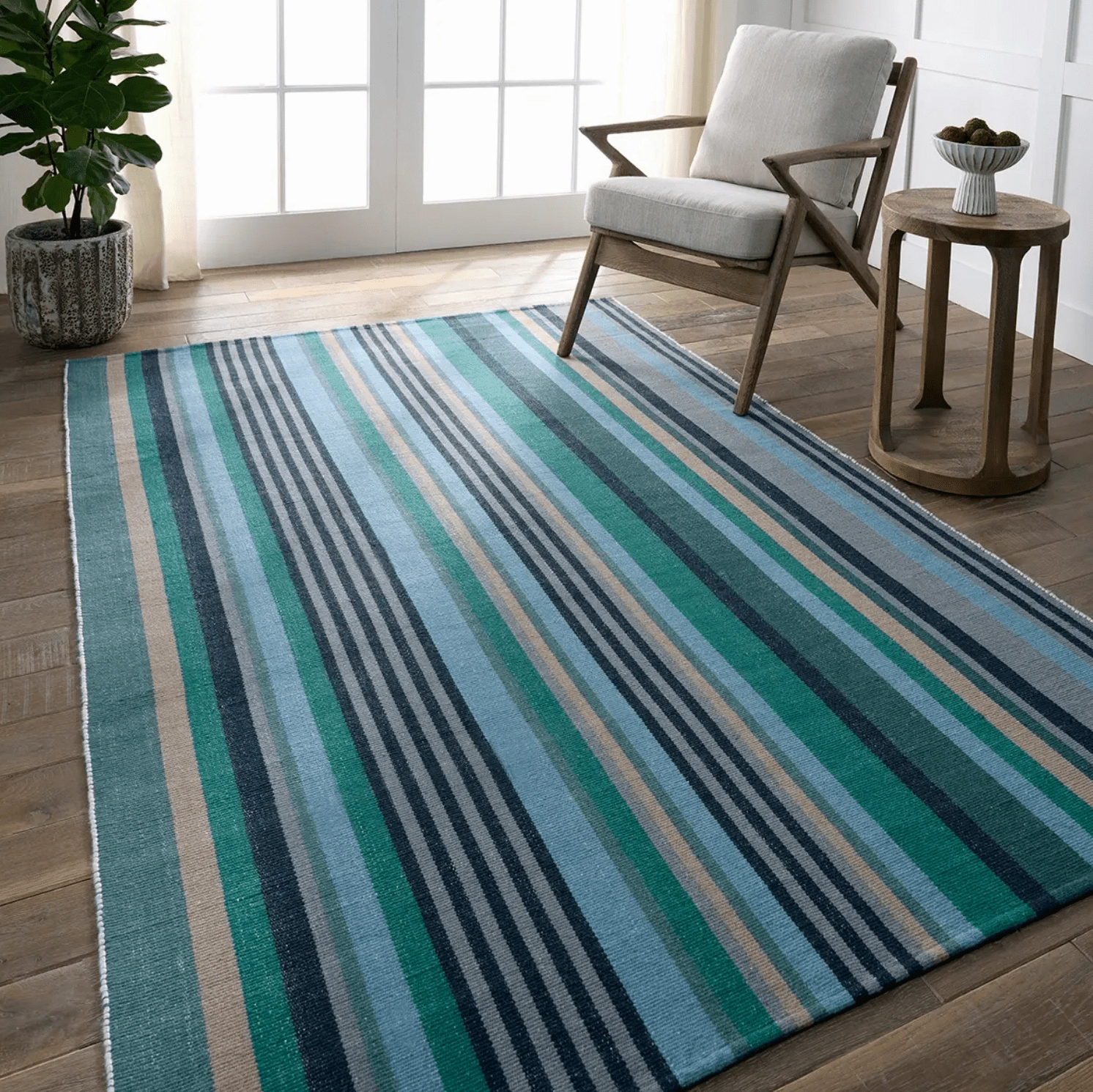 Cabana Coastal Striped Rug
