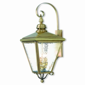 Cambridge Four Light Outdoor Wall Lantern Antique BrassOutdoor wall sconces with motion sensor
