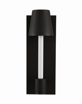 Candelero Outdoor LED Wall Sconce Matte Black w White AccentOutdoor wall sconces with motion sensor