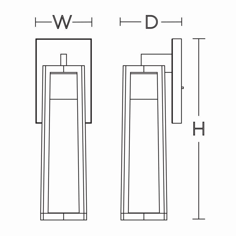 Cane LED Outdoor Wall Sconce Black