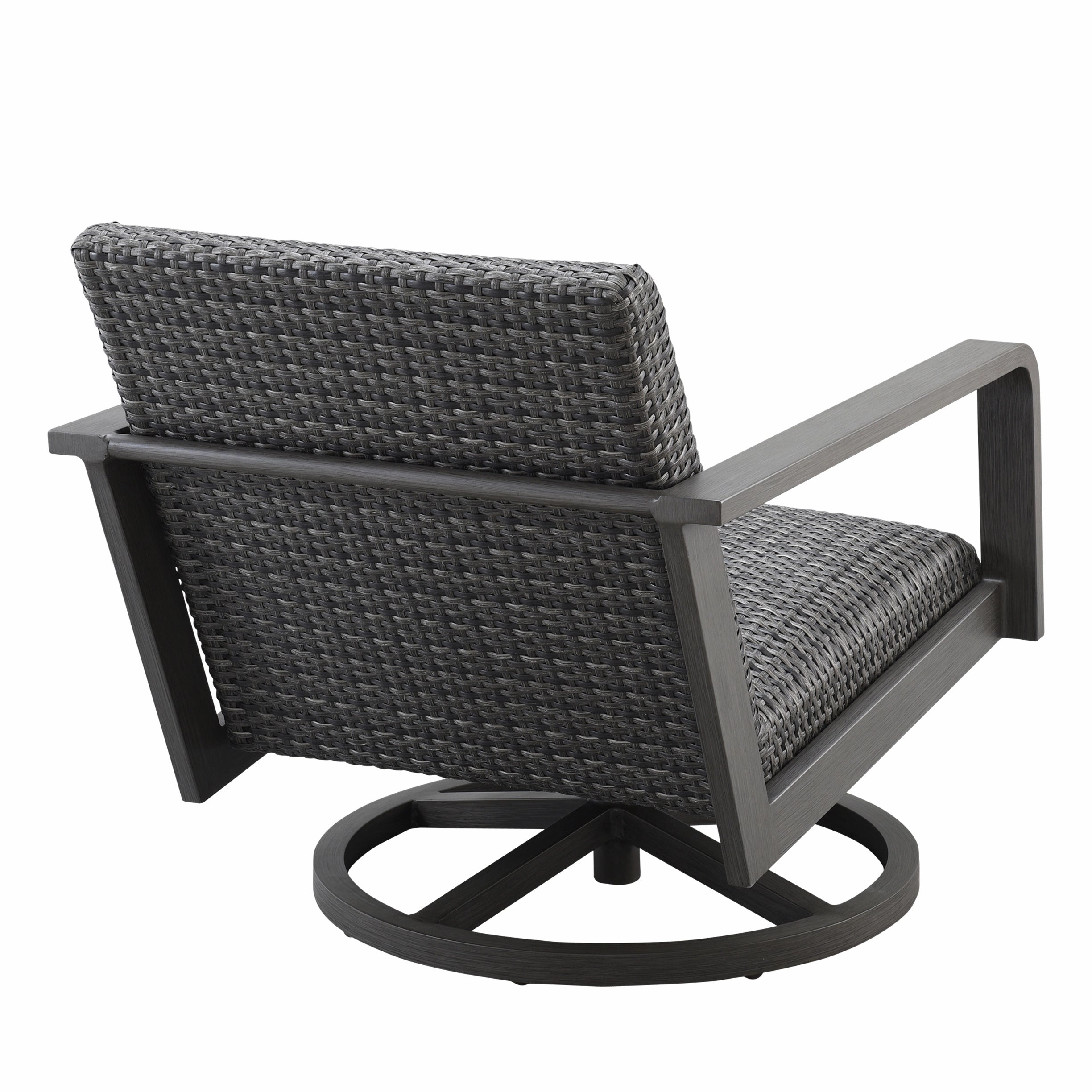 Canton Padded Club Swivel Rocker