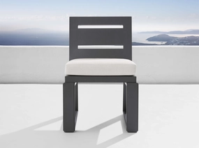 Canyon Outdoor Aluminum Dining Side Chairoutdoor dining chair with armrests