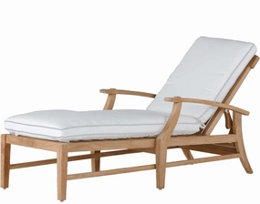 Cape Cod Chaise Lounge - Natural Teakweatherproof teak dining table and chairs