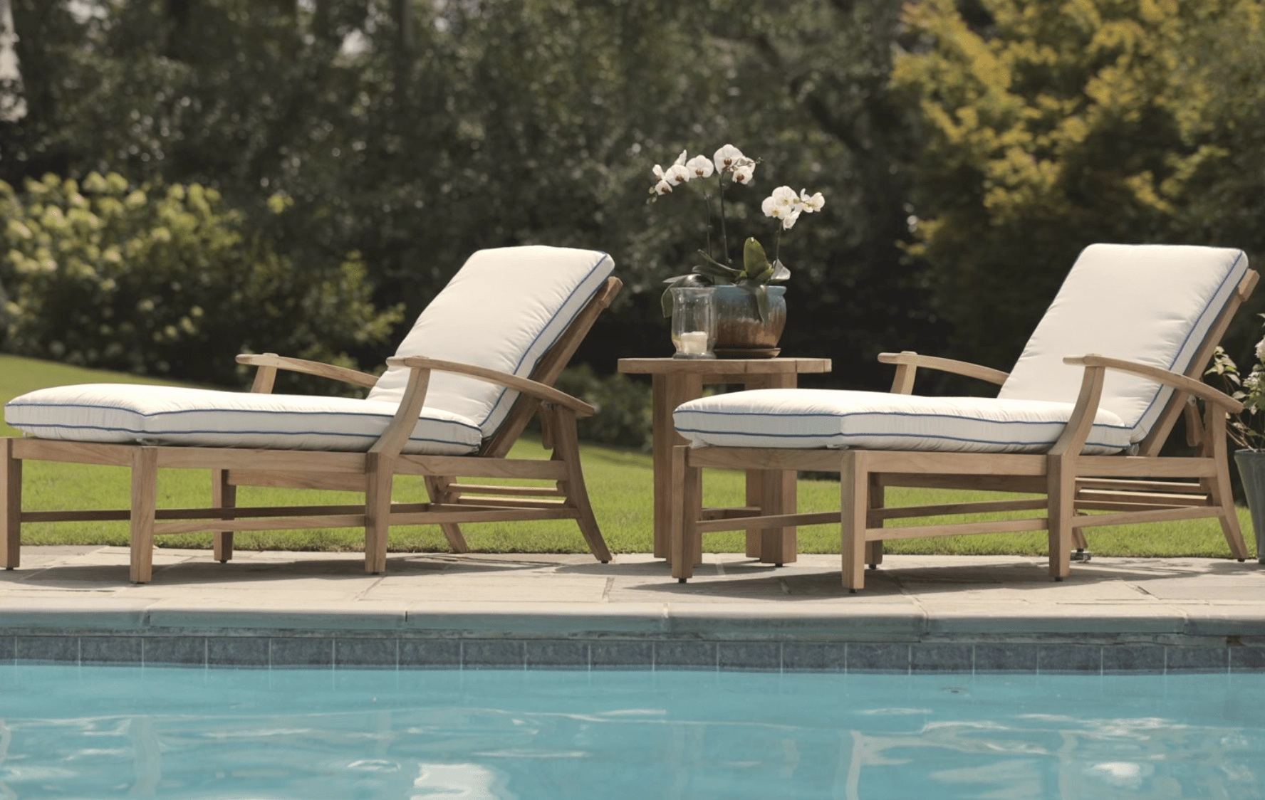 Cape Cod Chaise Lounge - Natural Teak