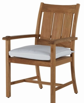 Cape Cod Dining Arm Chair - Natural Teakweatherproof teak dining table and chairs