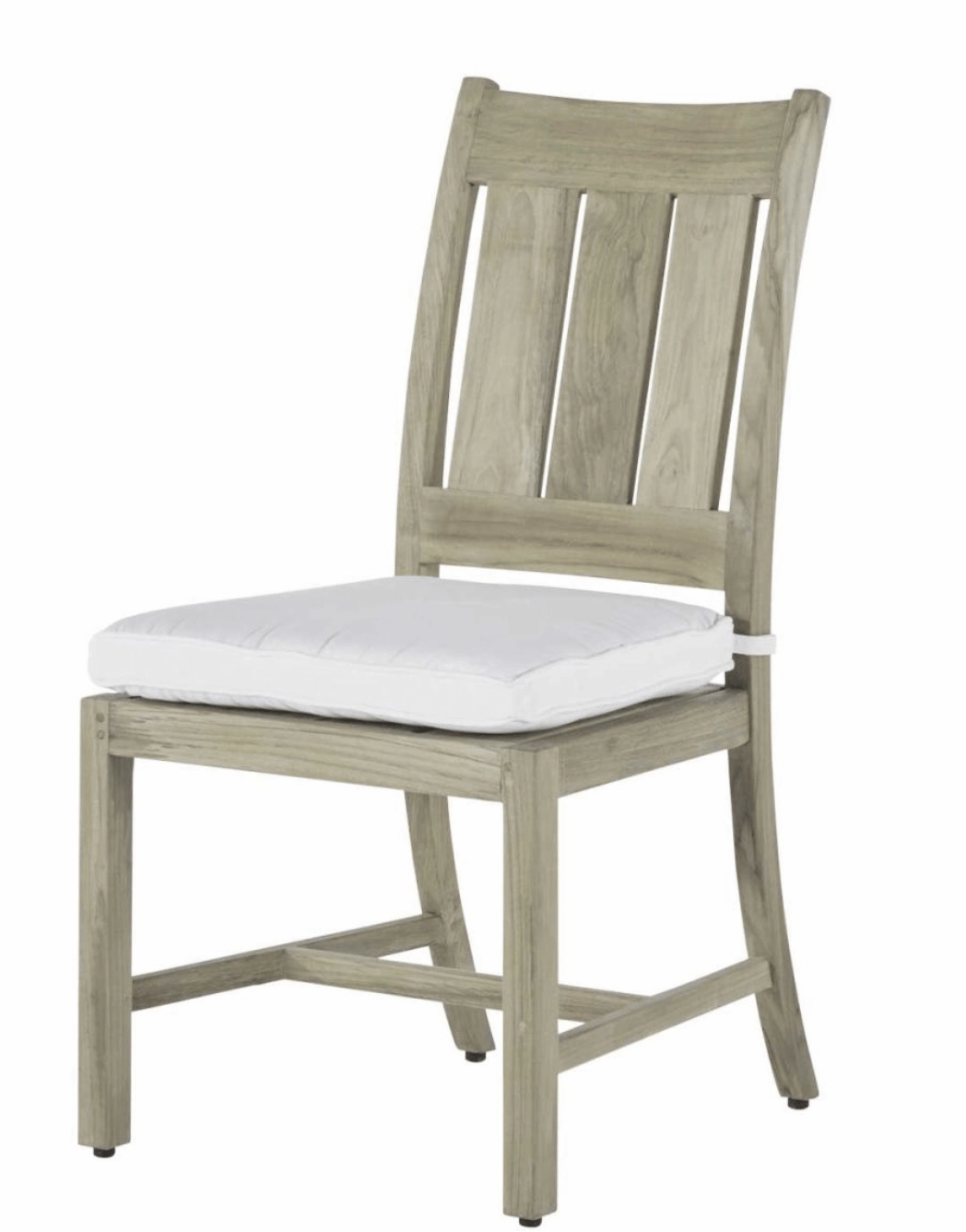 Cape Cod Dining Side Chair - Oyster Teakweatherproof teak dining table and chairs