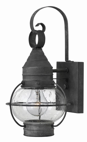 Cape Cod LED Wall Mount Aged ZincOutdoor wall sconces with motion sensor