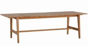 Cape Cod Outdoor Extension Dining Table - Natural or Oyster Teakweatherproof teak dining table and chairs