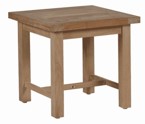 Cape Cod Outdoor Side Table - Natural or Oyster Teakweatherproof teak dining table and chairs